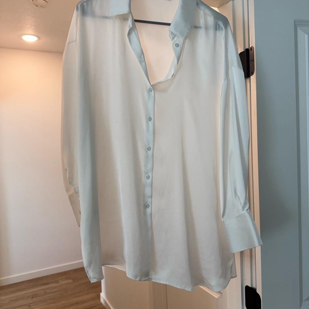 Elegant White Button-Up Blouse